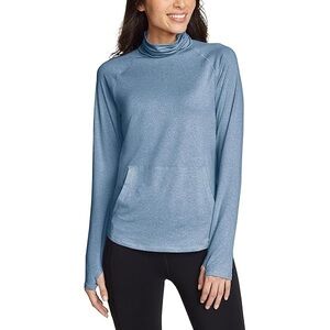 Eddie Bauer Women's Active Funnel Neck Long Sleeve Top Pullover M